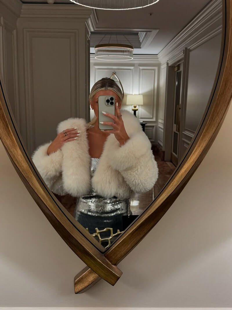 Damen Kunstfelljacke Elegant