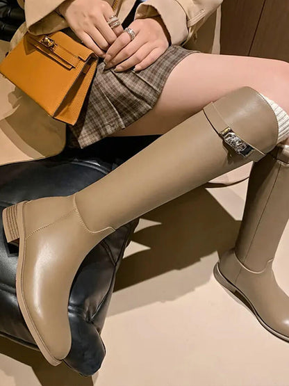Damen Reitstiefel Leder Hochwertig