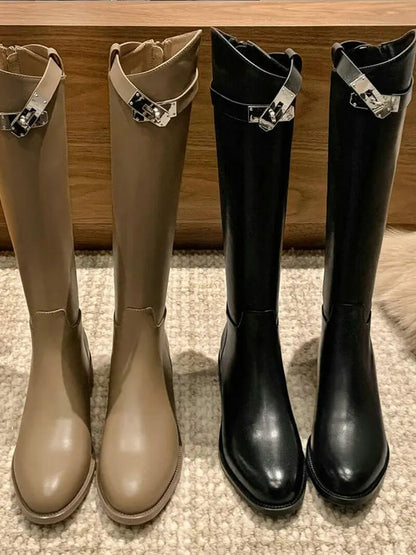 Damen Reitstiefel Leder Hochwertig