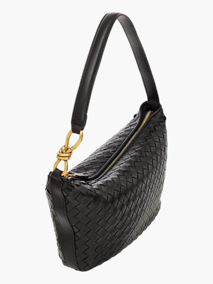 Geflochtene Damen Schultertasche Elegante Umhängetasche