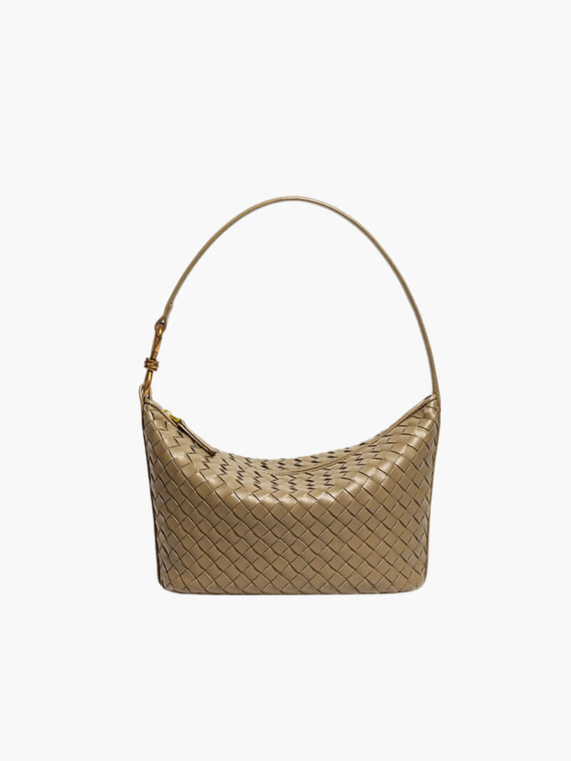 Geflochtene Damen Schultertasche Elegante Umhängetasche
