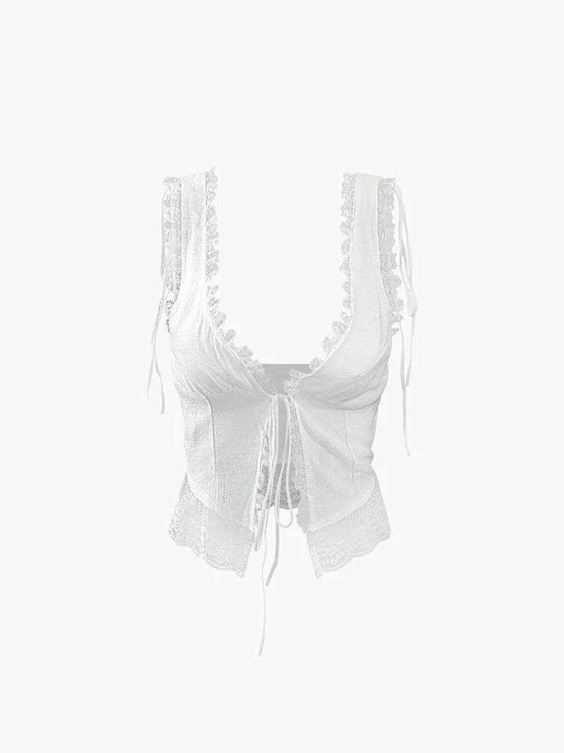 Damen Crop Spitze Oben Kurz - Norvielle