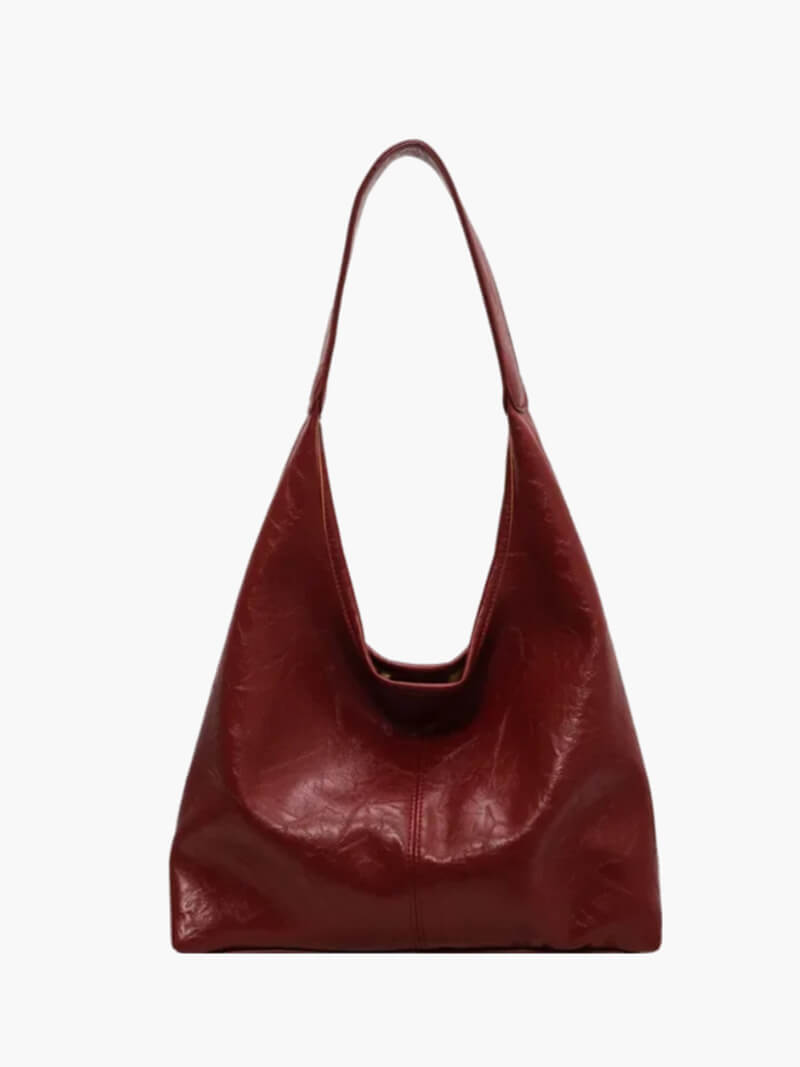 Kunstleder Schultertasche Minimalistisch