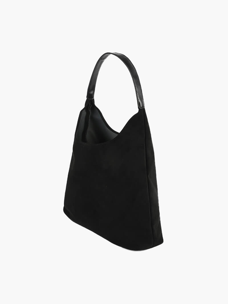 Damen Wildleder Schultertasche Minimalistisch Elegannt Braun