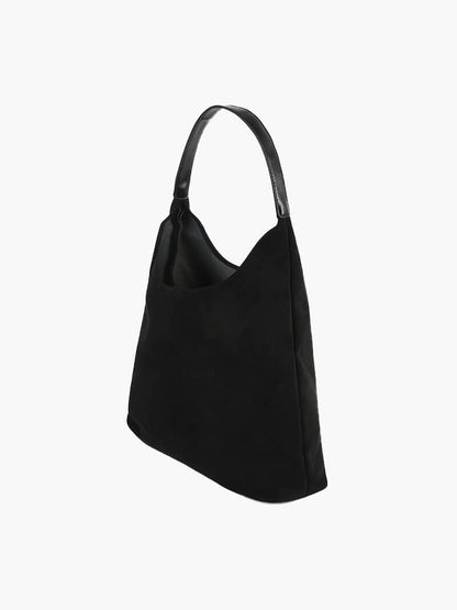 Damen Wildleder Schultertasche Minimalistisch Elegannt Braun