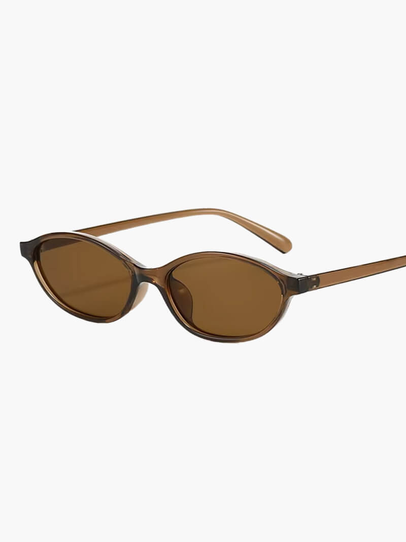 Damen Sonnenbrille Oval Schwarz Trend - Norvielle