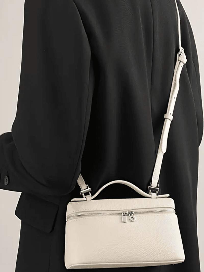 Lederhandtasche Kunstleder Echtlederoptik Braun