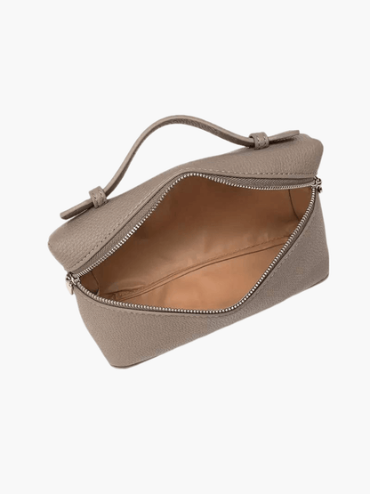 Lederhandtasche Kunstleder Echtlederoptik Braun