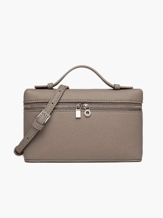 Lederhandtasche Kunstleder Echtlederoptik Braun - Norvielle