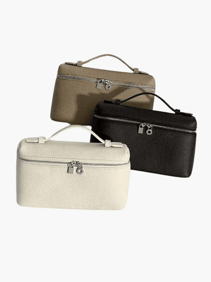 Lederhandtasche Kunstleder Echtlederoptik Braun