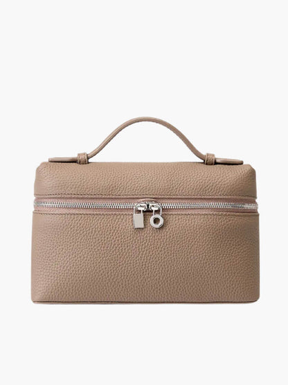 Lederhandtasche Kunstleder Echtlederoptik Braun