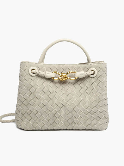 Geflochtene Damen-Tasche Echtleder Wildleder Handgefertigt