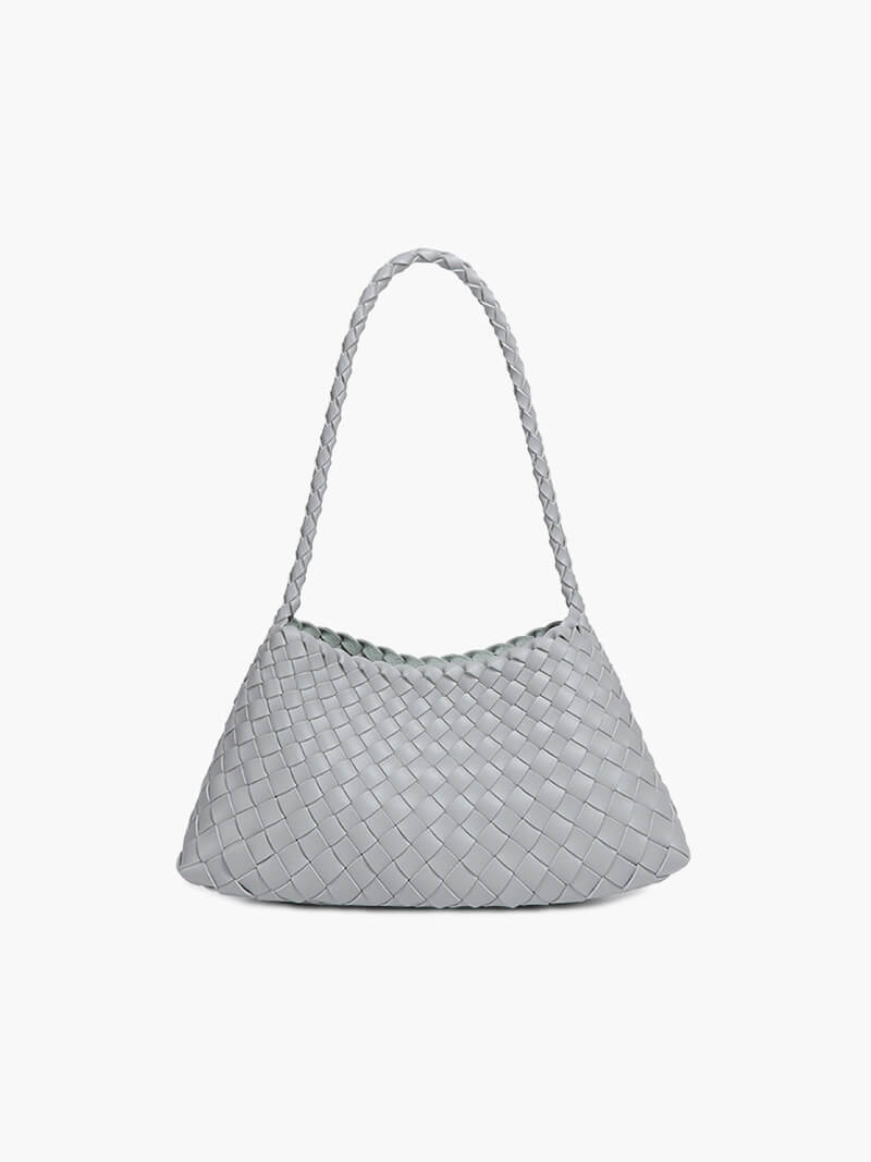 Geflochtene Leder Schultertasche Echtleder Braun
