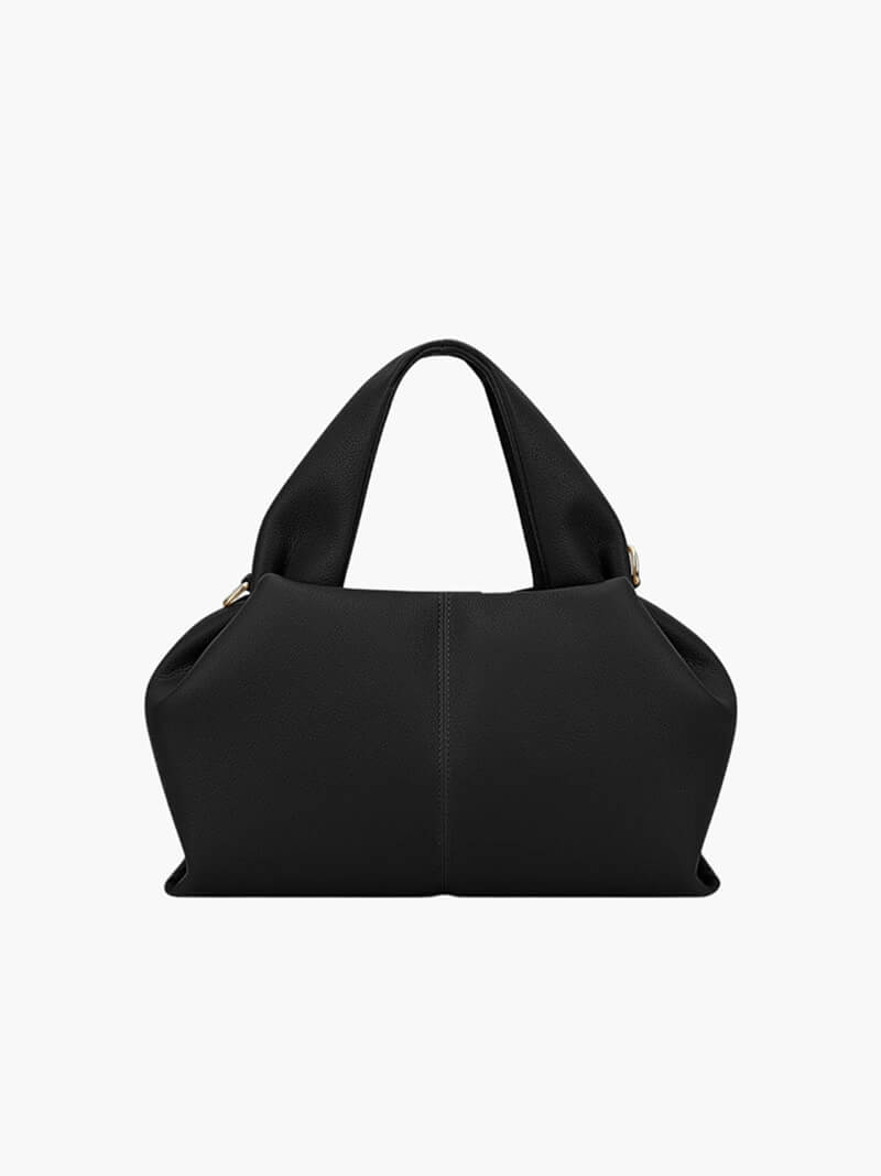 Damen Ledertasche Minimalistisch Elegantes Design Schwarz - Norvielle