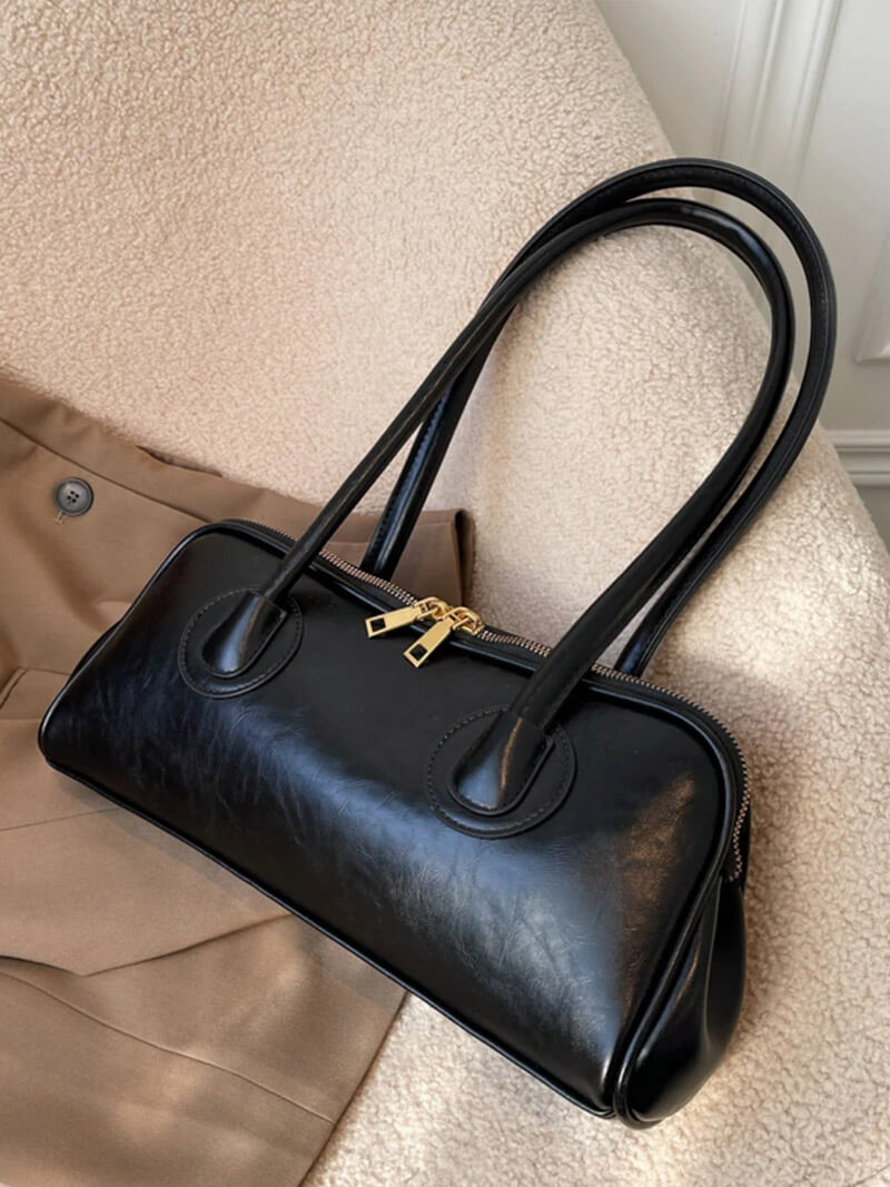 Damen Kunstleder Schultertasche Elegantes Design