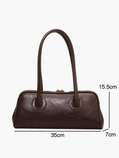 Damen Kunstleder Schultertasche Elegantes Design
