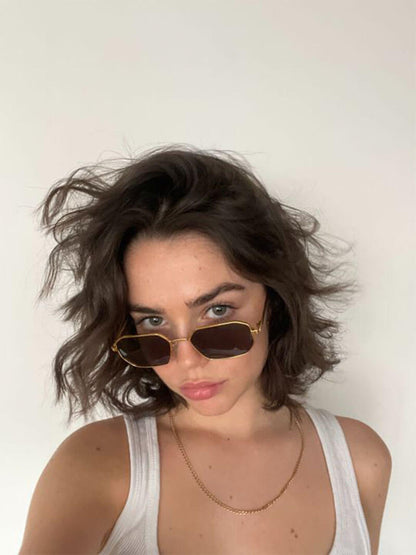 Trendige Damen Sonnenbrille Spiegelglas