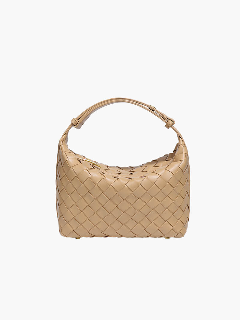 Damen Handtasche Echtleder Geflochten Boho Stil
