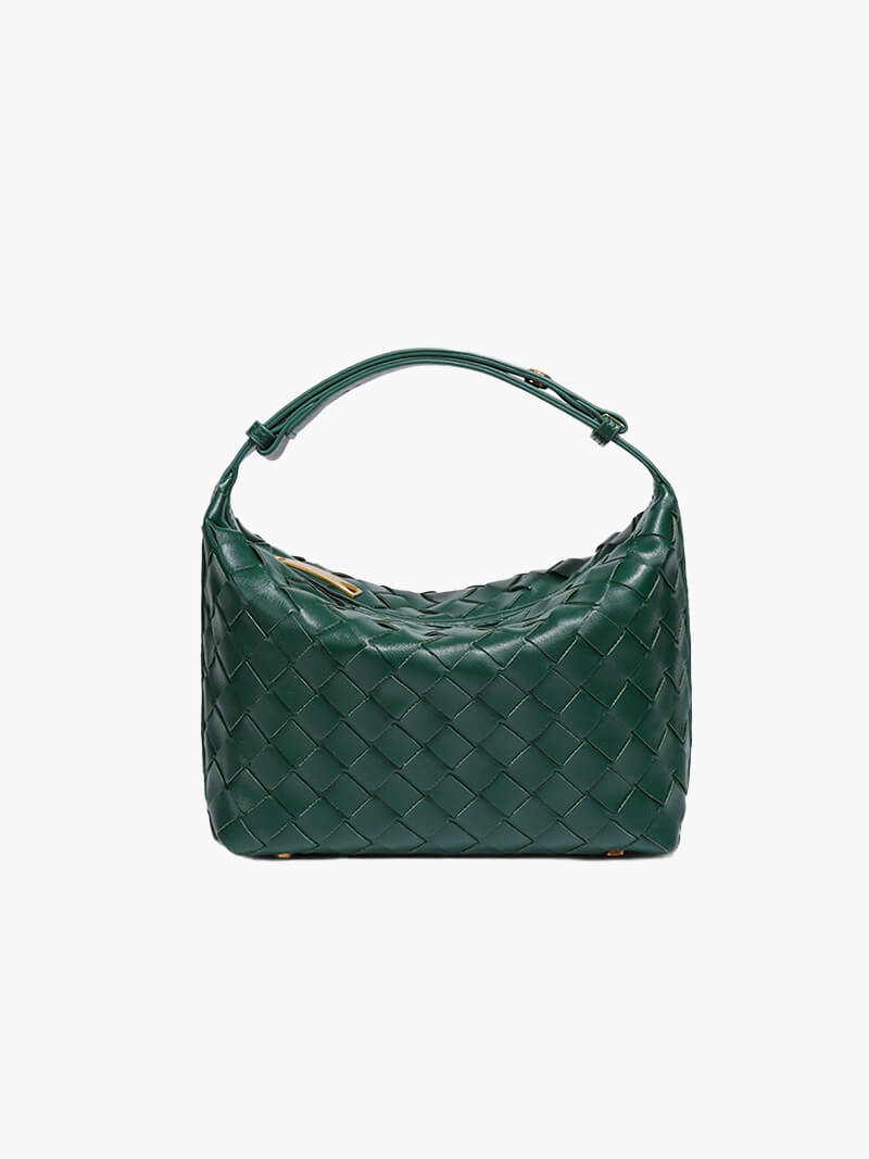 Damen Handtasche Echtleder Geflochten Boho Stil