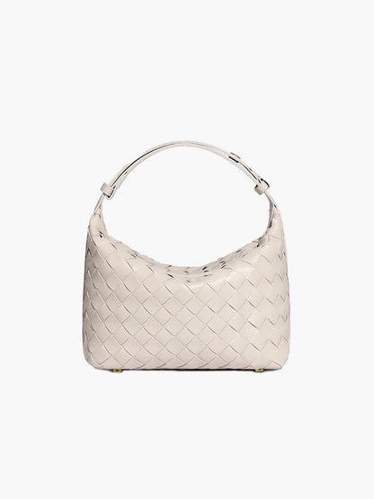 Damen Handtasche Echtleder Geflochten Boho Stil