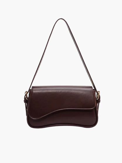 Damen Leder Schultertasche Satteltasche Schwarz - Norvielle
