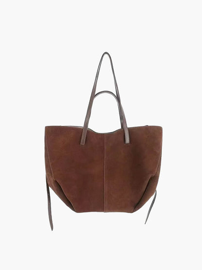 Damen Shopper Tasche Echtleder Wildleder Groß - Norvielle