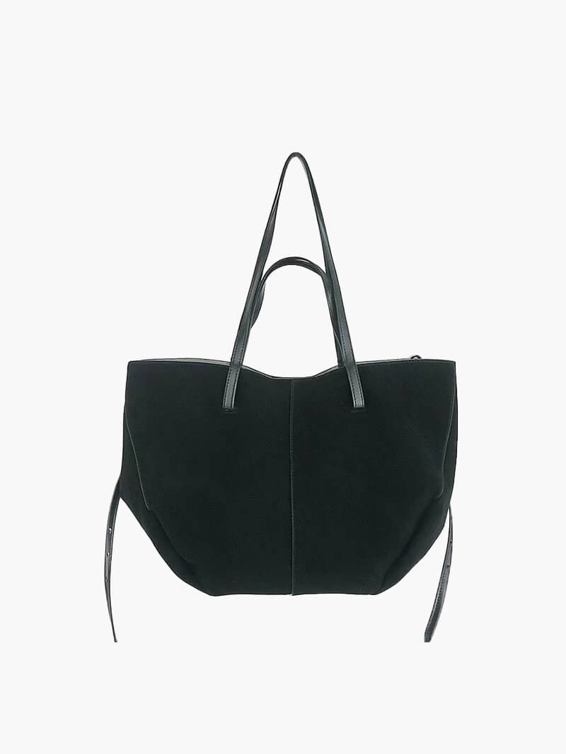 Damen Shopper Tasche Echtleder Wildleder Groß