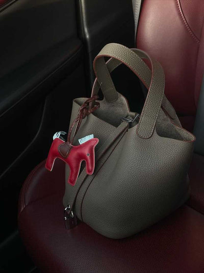 Damen Kunstleder Bucket Bag Tasche