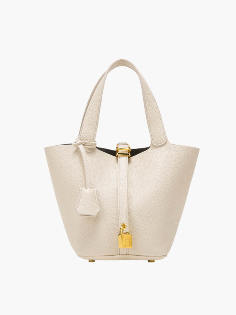 Damen Kunstleder Bucket Bag Tasche
