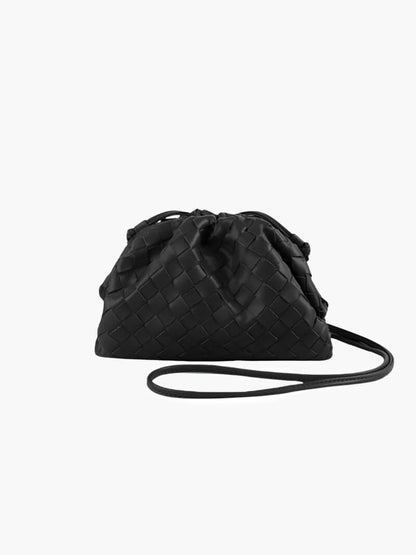 Damen Schultertasche Kunstleder Schwarz - Norvielle