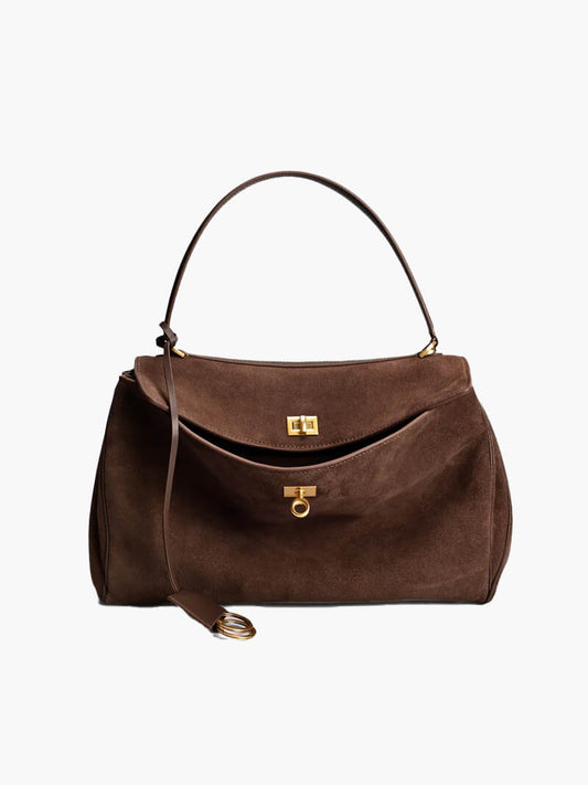 Damen Lederhandtasche Wildleder Echtleder - Norvielle