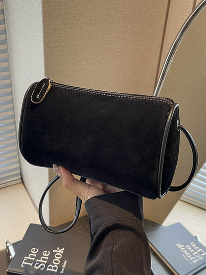 Elegante Damen Schultertasche Wildleder