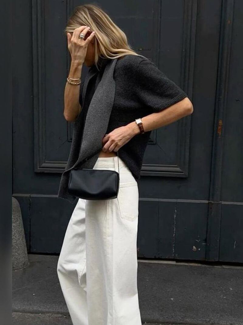 Damen-Tasche Kunstleder Minimalistisch