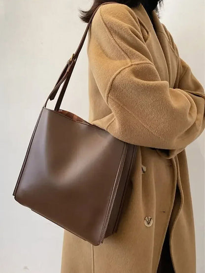 Schultertasche Damen Kunstleder Slim