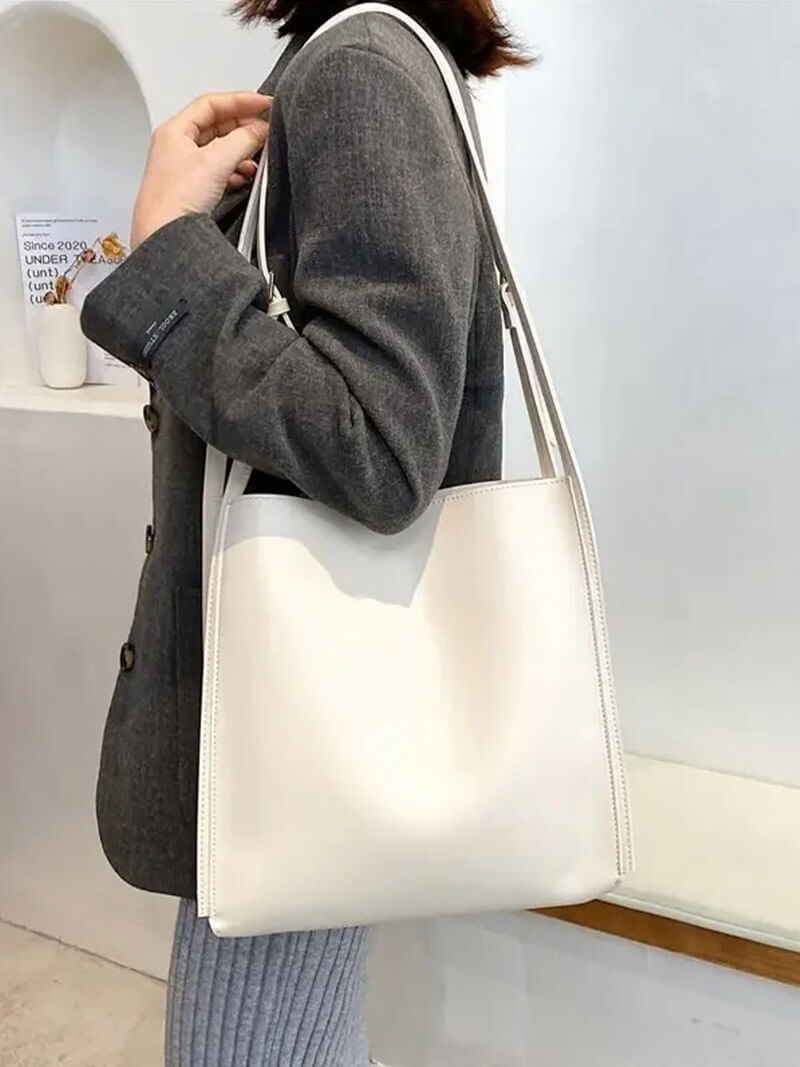 Schultertasche Damen Kunstleder Slim