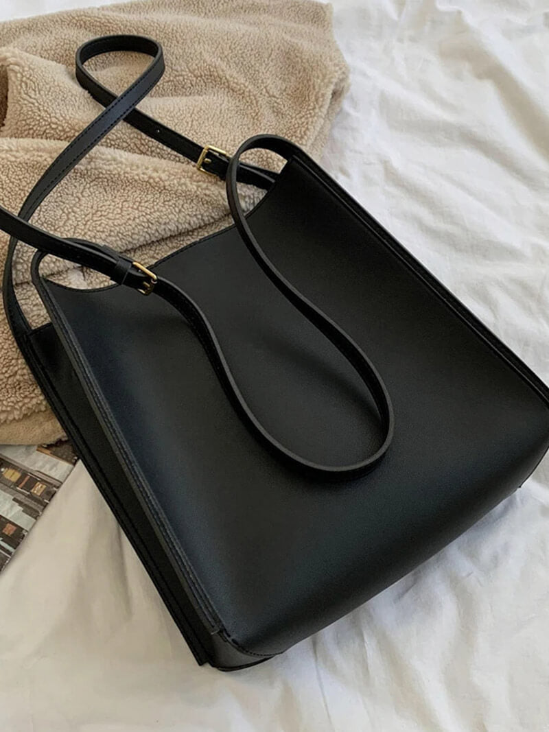 Schultertasche Damen Kunstleder Slim