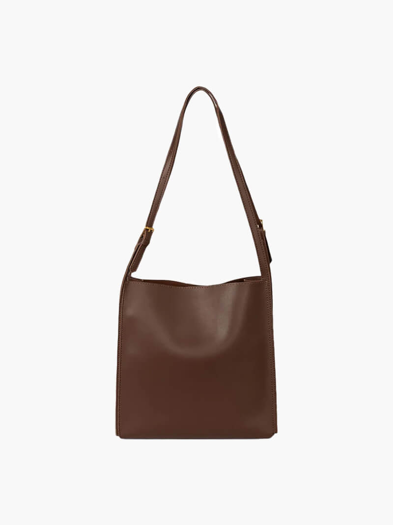 Schultertasche Damen Kunstleder Slim