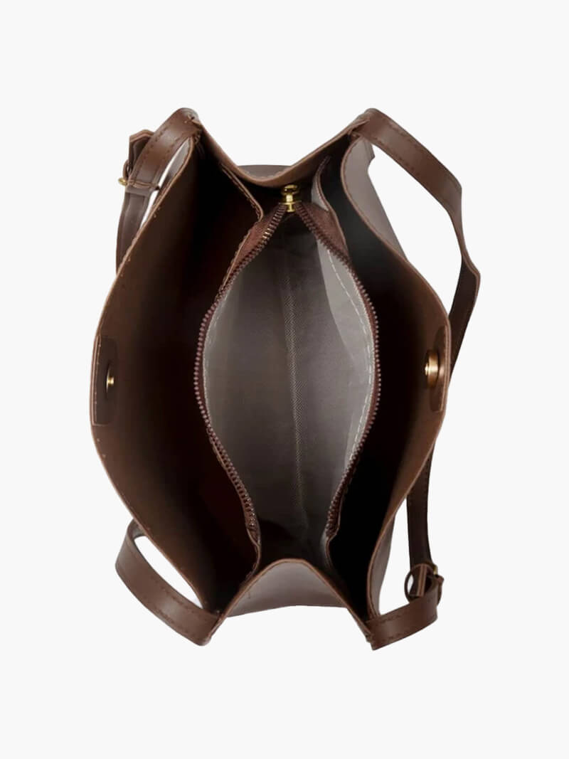 Schultertasche Damen Kunstleder Slim