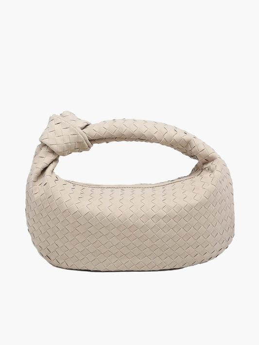Geflochtene Damenhandtasche Hobo mit Knoten-Design Elegant Braun - Norvielle
