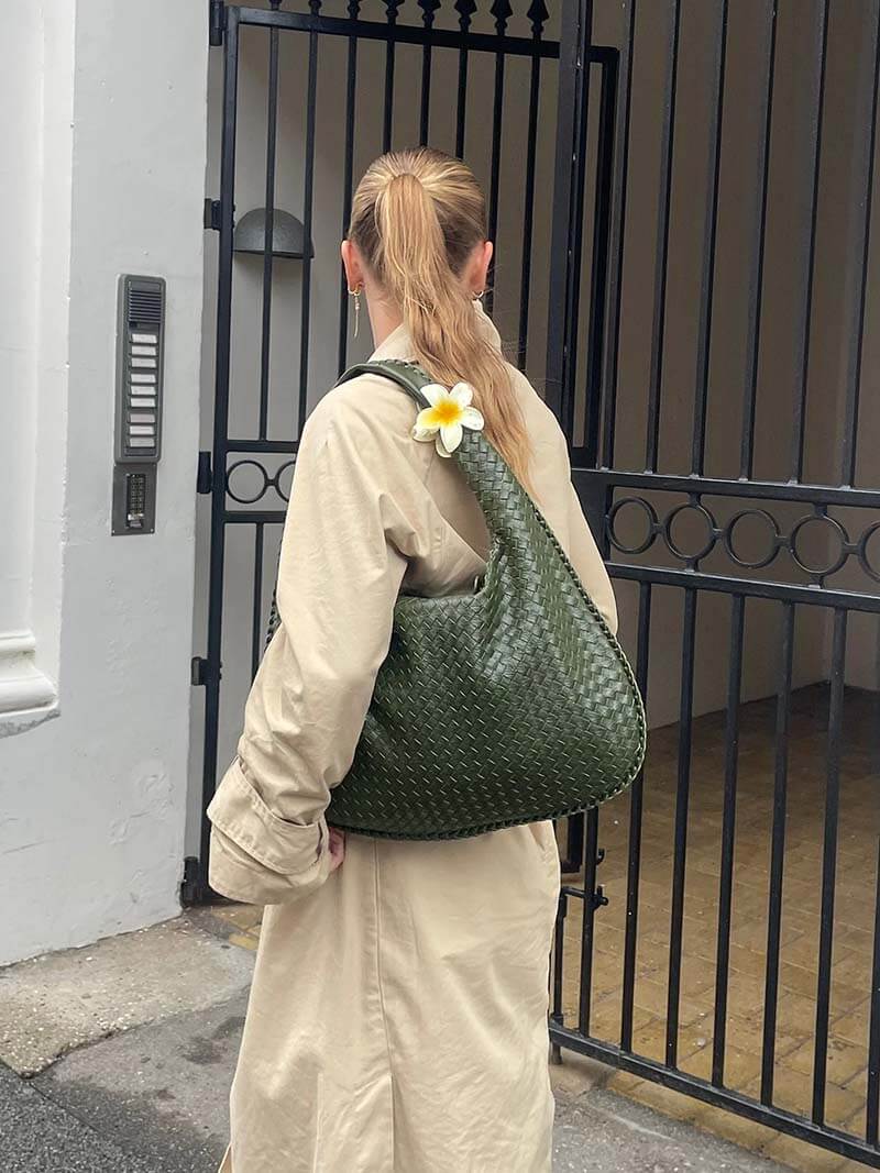 Große Geflochtene Hobo Handtasche Damen
