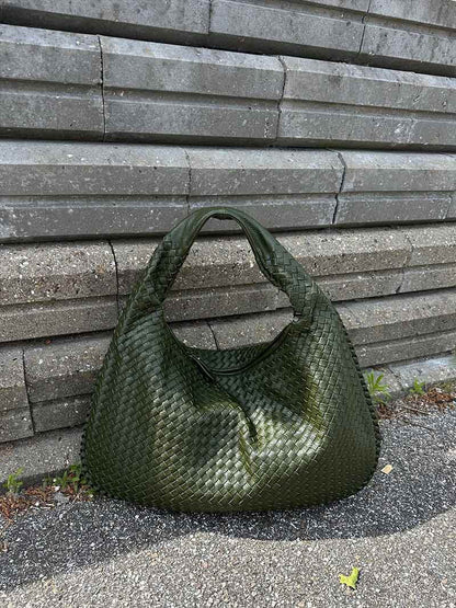 Große Geflochtene Hobo Handtasche Damen