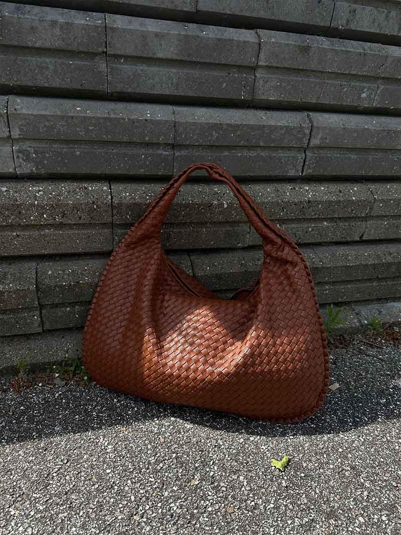 Große Geflochtene Hobo Handtasche Damen