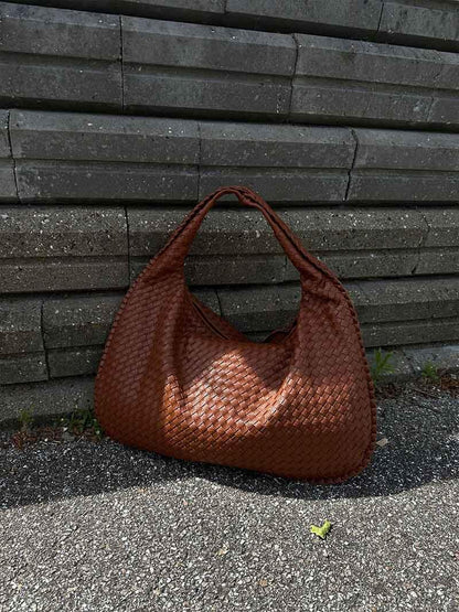 Große Geflochtene Hobo Handtasche Damen