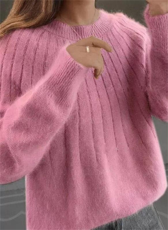 Damen Strickpullover Winterwarm Modern