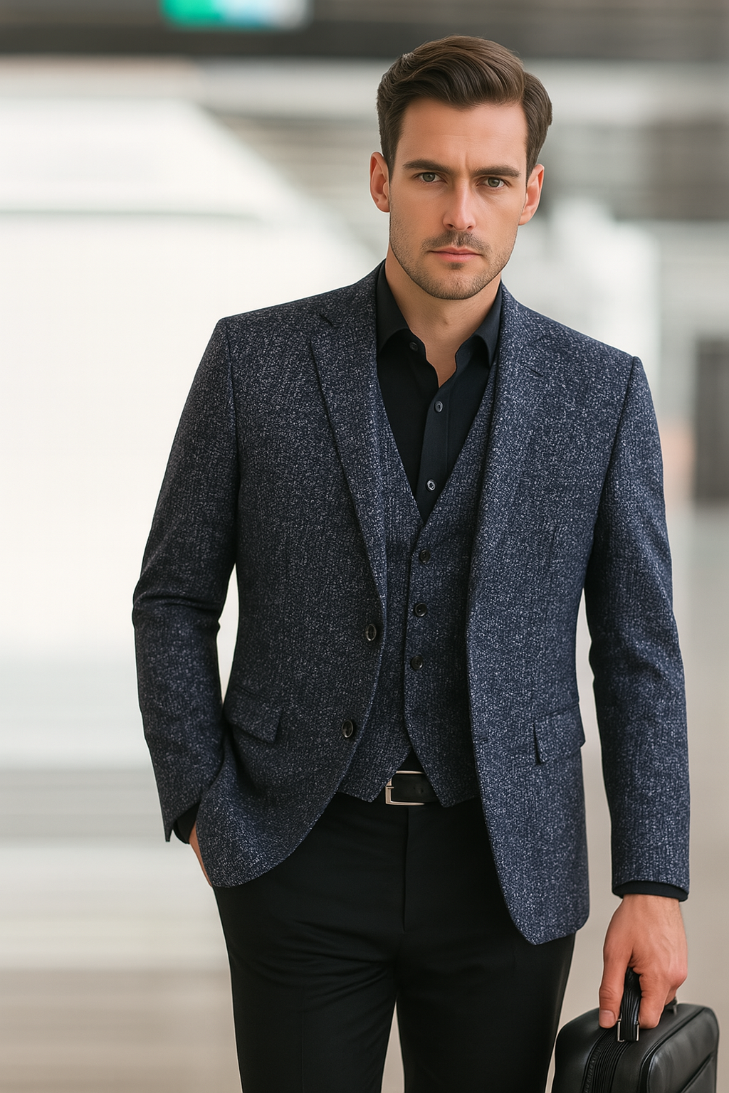 Herren Slimfit Blazer Jacke Modern