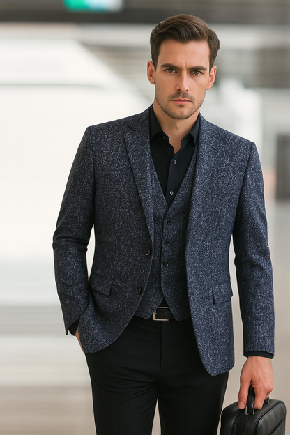Herren Slimfit Blazer Jacke Modern
