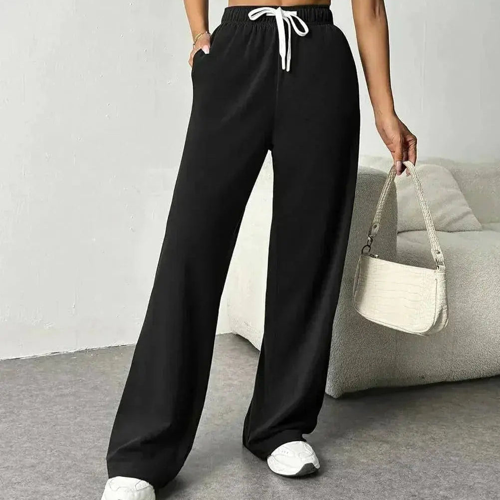 Damen Jogginghose Weites Bein Elastisch Bequem - Norvielle