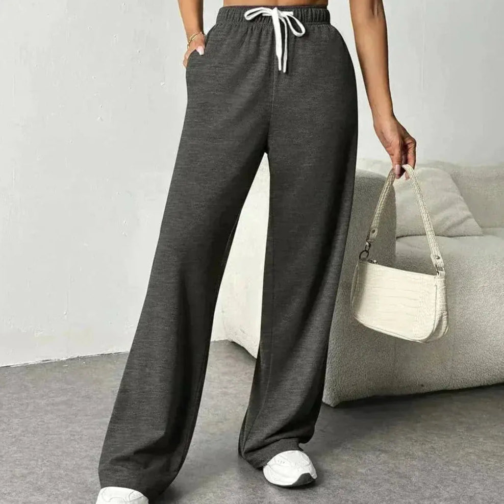 Damen Jogginghose Weites Bein Elastisch Bequem