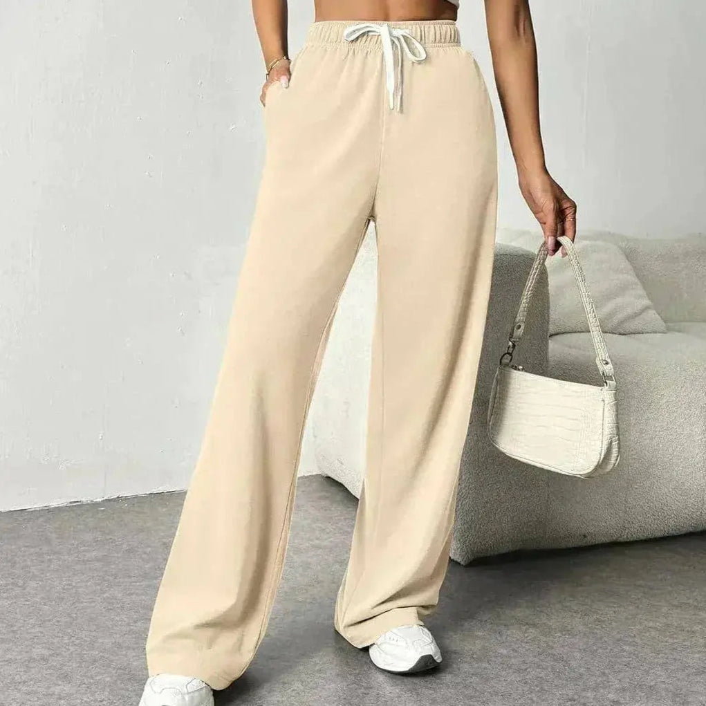 Damen Jogginghose Weites Bein Elastisch Bequem