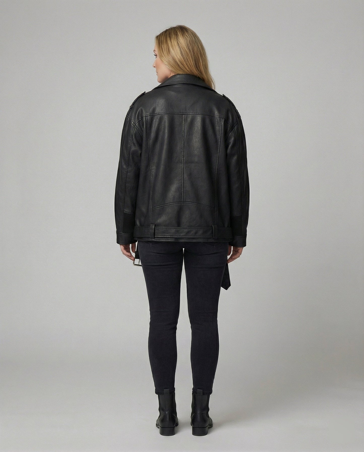 Damen Jacke Braun Asymmetrisch Plus Size